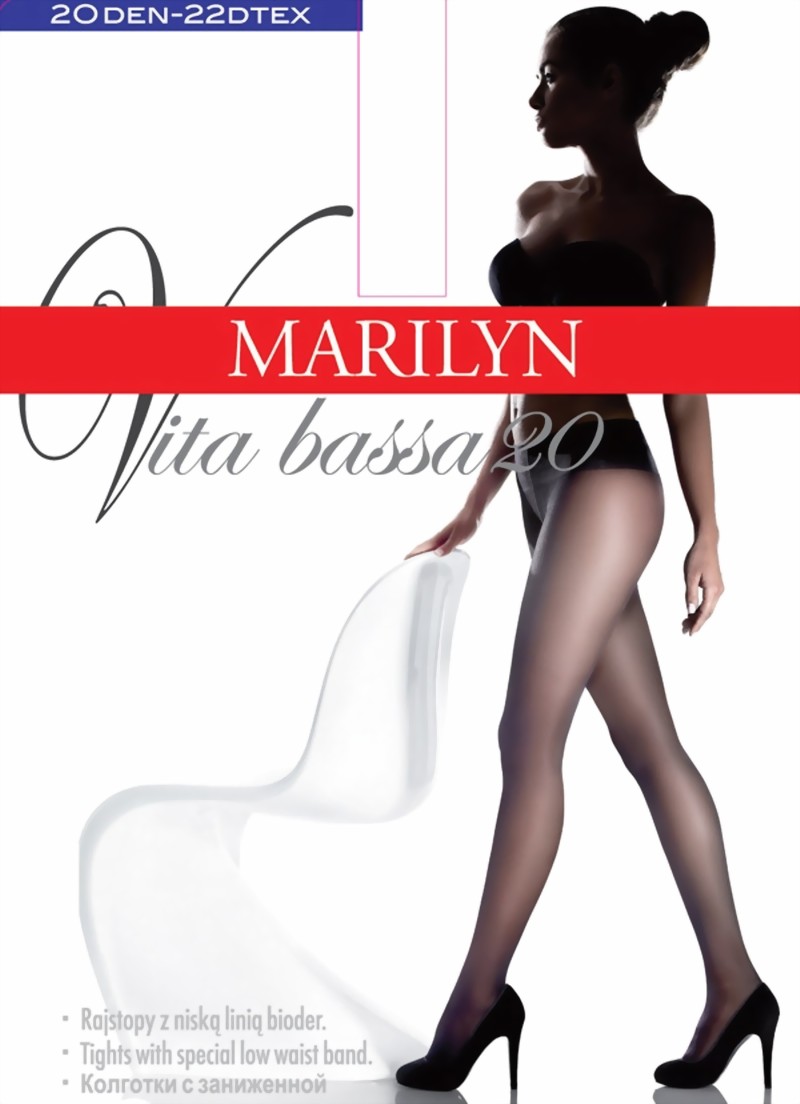 Marilyn Classic Hipster Tights Vita Bassa 20 Den